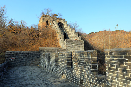 Qianxi County, Hebei Province, China - November 4, 2020: Architectural landscape of qingshanguan Great Wall