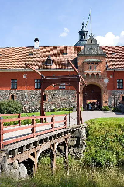 Gripsholm Castle, Mariefred, Sweden. 16th century castle with drawbridge.