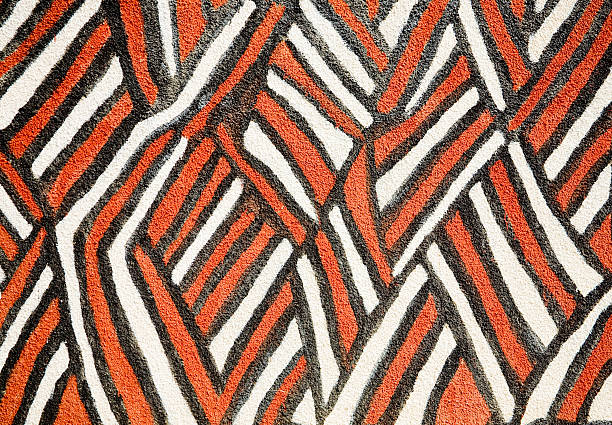 ghana y burkina faso: tradicional gourounsi patrón de pared - africa pattern tribal art ghana fotografías e imágenes de stock