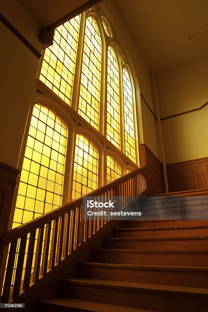 Mattina scalinata illuminata - Foto stock royalty-free di Università del Colorado a Boulder