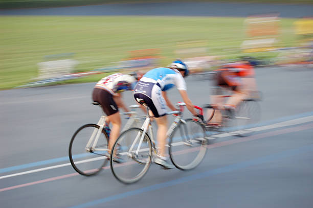 Track cycling stock photo