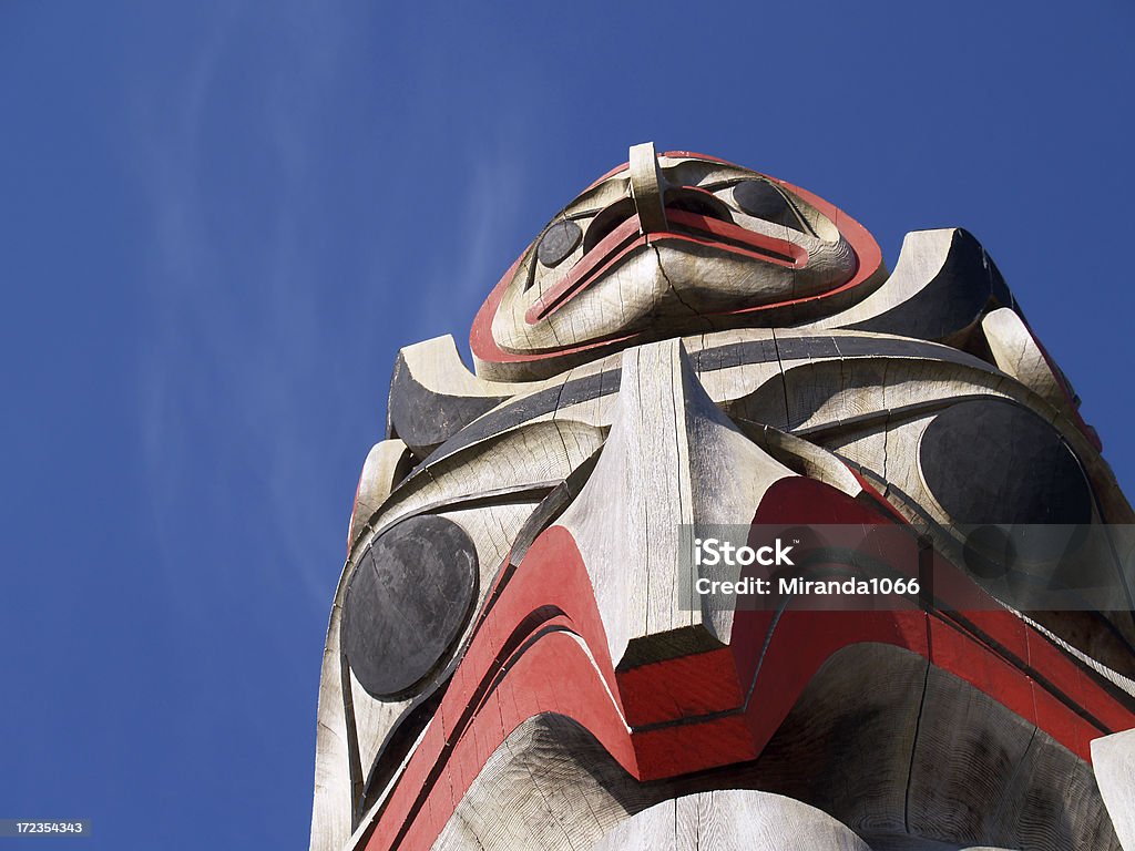Haida totem "Haida totem pole, Vancouver BC." Vancouver - Canada Stock Photo