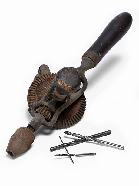 Hand Drill Old Hand Drill obsolete dental drill old nobody stock pictures, royalty-free photos & images