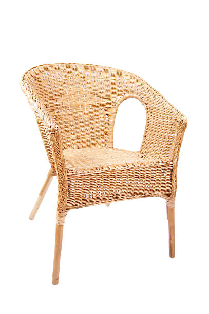 istock Rattan chair on white background. 172354426