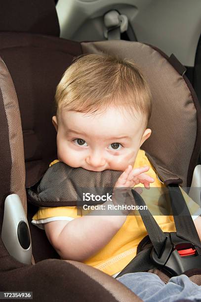 Baby In Car Seat Stock Photo - Download Image Now - 6-11 Months, Babies Only, Baby - Human Age