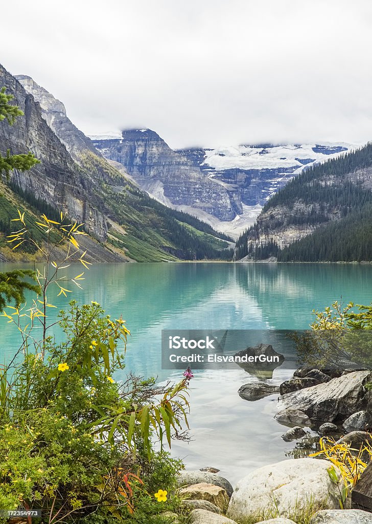 Vue panoramique sur le Lac Louise - Photo de Canada libre de droits