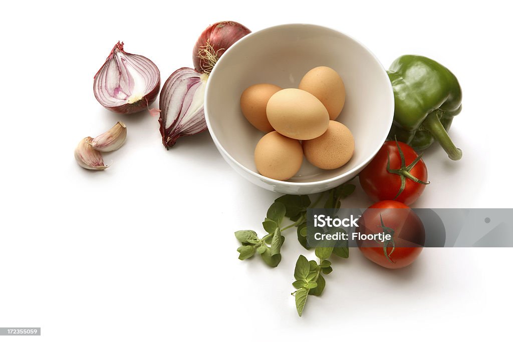Œufs: Omelette ingrédients de - Photo de Ingrédients libre de droits