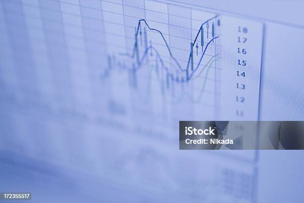 Gráfico De Stock Foto de stock y más banco de imágenes de Ahorros - Ahorros, Analizar, Cifras financieras