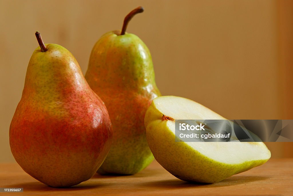 Two and a Half Pears Two and a half pears in a grouping. Beauty Stock Photo