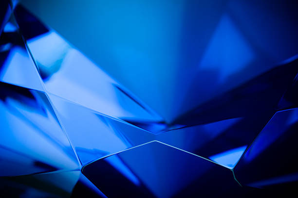 Glass Background Abstract blue glass background diamond shaped stock pictures, royalty-free photos & images