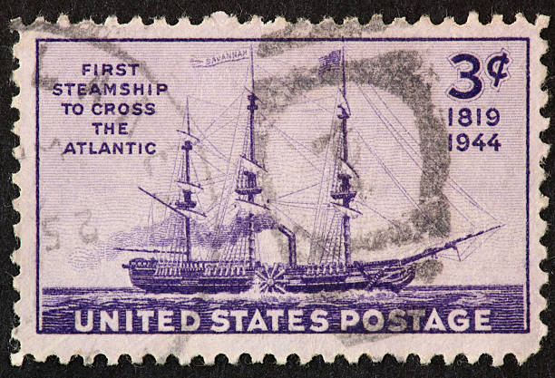 istock steamship crossing 1944 stamp 172356203