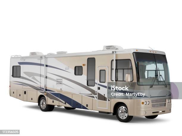 クラス A Motorhome 白背景にドロップシャドウ - キャンピングカーのストックフォトや画像を多数ご用意 - キャンピングカー, キャンプする, スポーツ