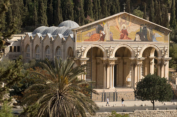 at gethsemane 교회 - garden of gethsemane 뉴스 사진 이미지