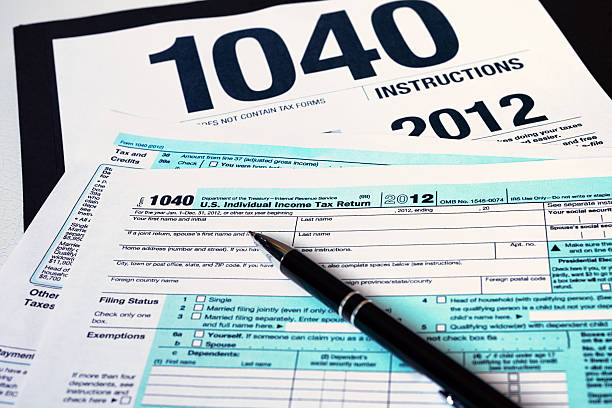 istock US 2012 Tax Form 1040 172358042