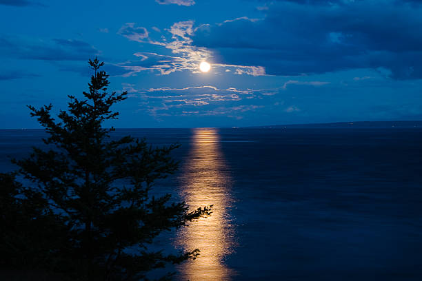 Moonrise increíble - foto de stock