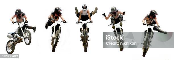 Freestyle Motorcycle Trick List Stock Photo - Download Image Now - Biker, Cut Out, Jumping