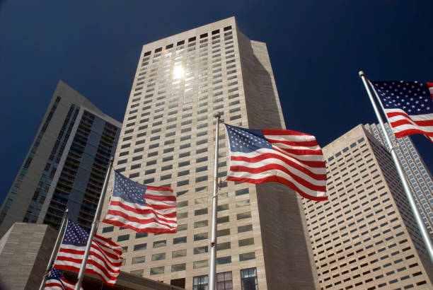 istock American Flags Buildings Miami Fl 172358578