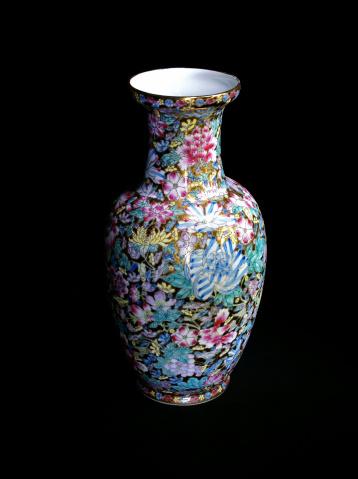 A handpainted porcelain vase from China.