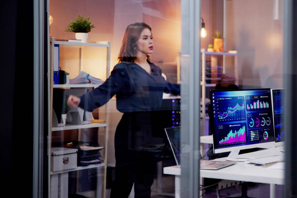 istock Arms Stretch Exercise Standing Near Desk 1723586234