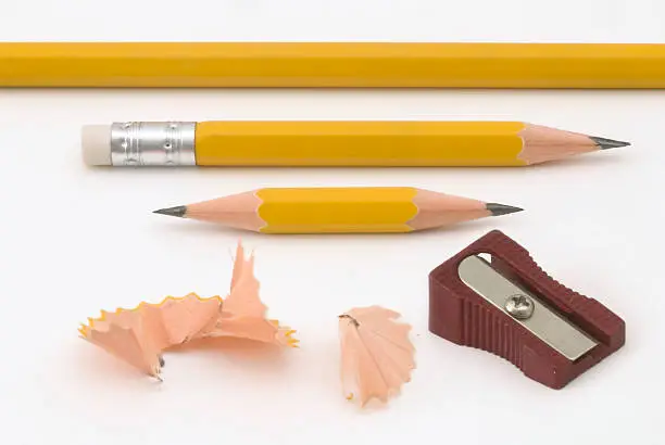 Three pencils that getting smaller and smaller