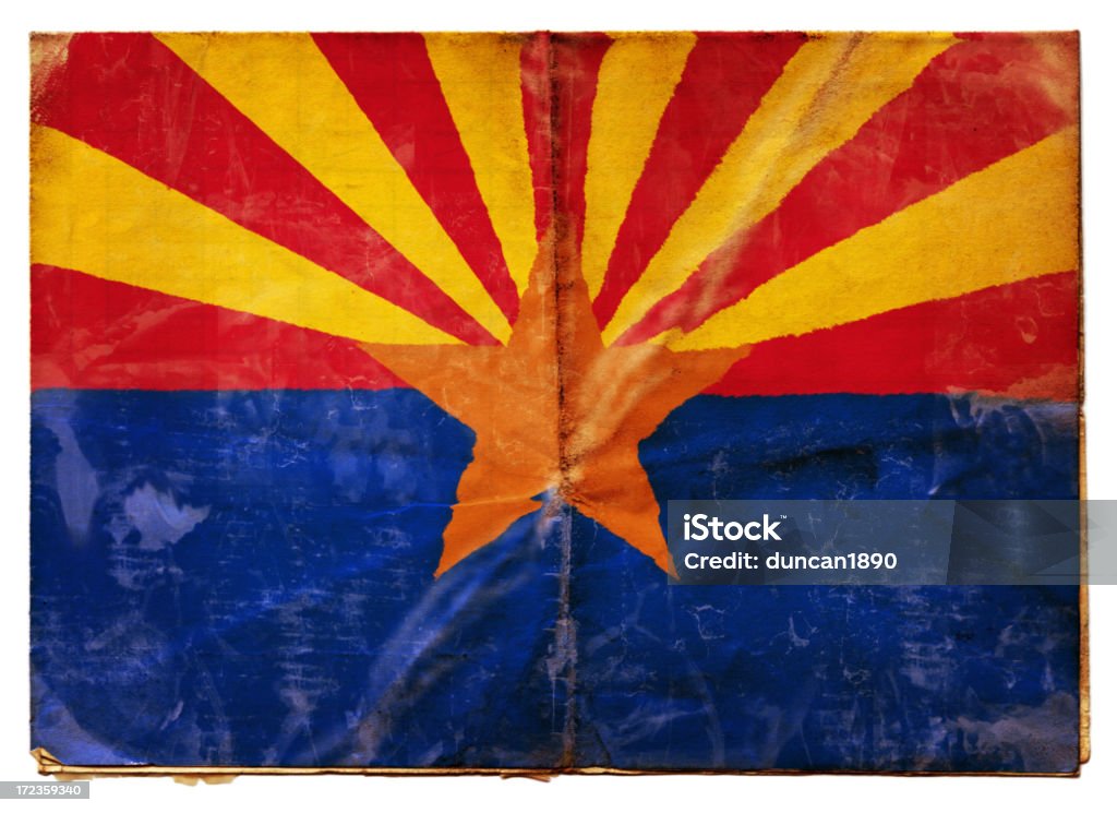 Bandeira (XXL) Arizona - Foto de stock de Amarrotado royalty-free