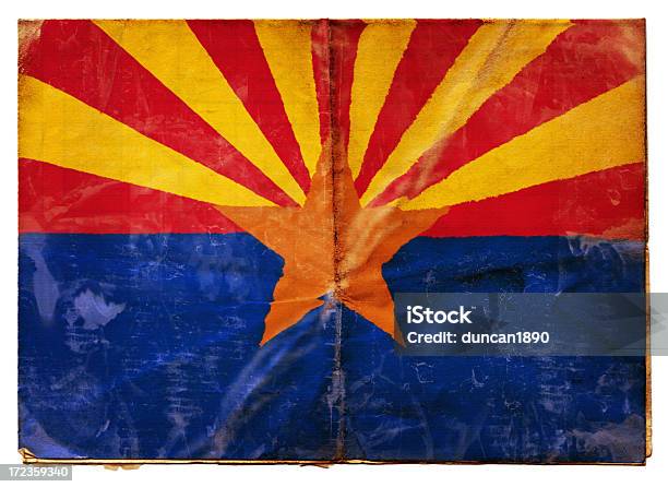 Foto de Bandeira Arizona e mais fotos de stock de Amarrotado - Amarrotado, Antigo, Antiguidade