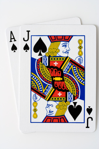 Ace Of Diamonds Vintage playing card - Isolated (clipping path included)