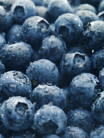 Macro shot of blueberries with shallow DOF. Shot with Hasselblad HD39