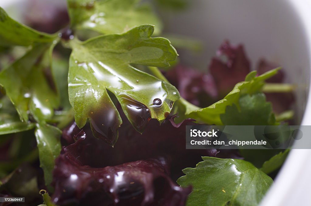 macro de Salada - Royalty-free Alface Lollo Rosso Foto de stock