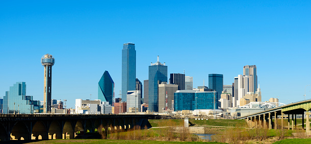 Dallas City Skyline Texas Usa Stock Photo - Download Image Now - Dallas -  Texas, Urban Skyline, Blue - iStock