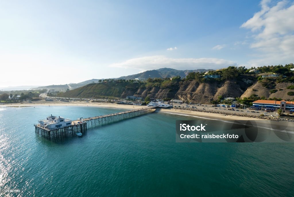 Luftbild von Pier in Malibu, Kalifornien. - Lizenzfrei Malibu Stock-Foto