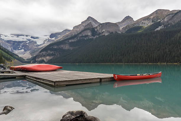 istock canoes at Lake Louise 172361507