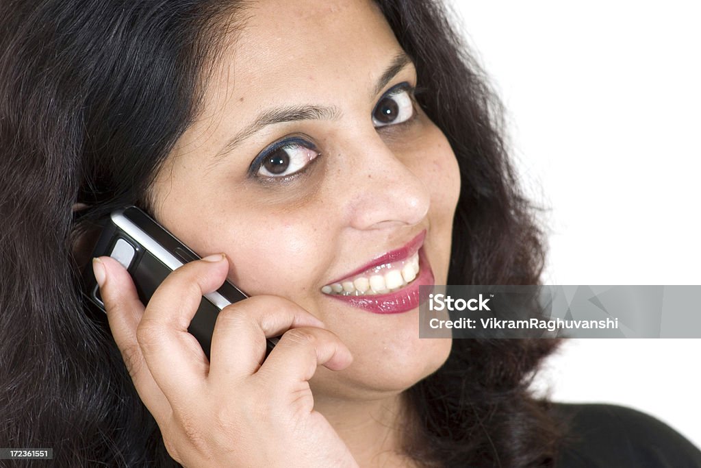 One Indian Business Woman Female talking on phone People Horizontal Indian Business Woman talking on phone Bangladesh Stock Photo