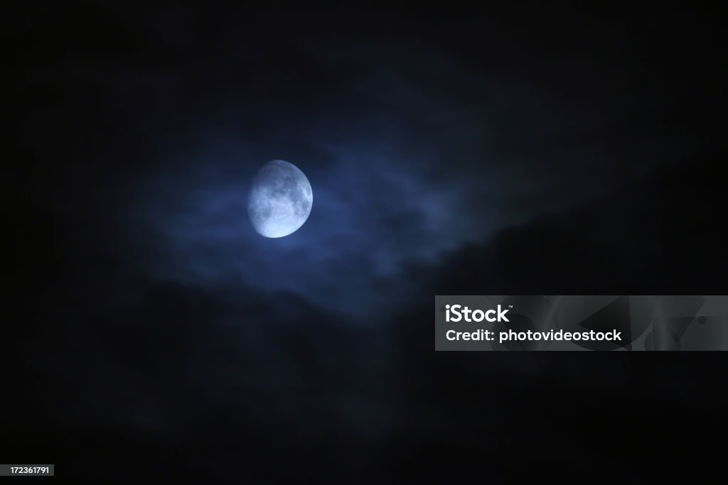 Spuk moon - Lizenzfrei Beleuchtet Stock-Foto