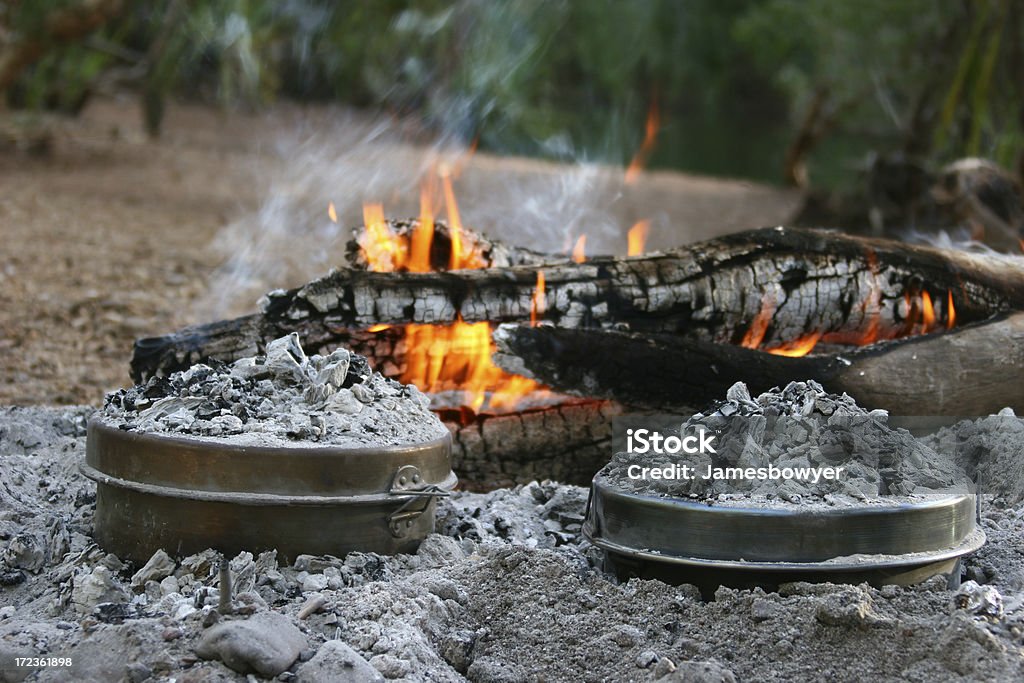 Camp Ofen von Feuer - Lizenzfrei Asche Stock-Foto