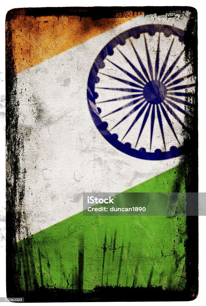 インドの国旗 XXL - くしゃくしゃのロイヤリティフリーストックフォト