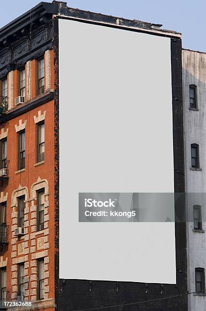 Advertising Billboard Space In Manhattan New York Stock Photo - Download Image Now - Billboard, New York City, Vertical