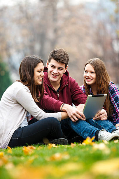 istock Group of young people having fun with digital tablet 172362722