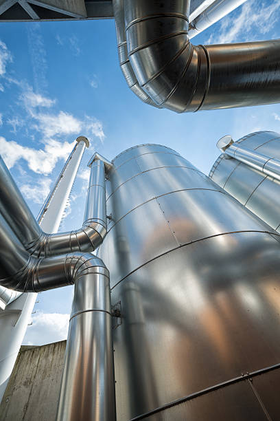 istock A close-up of silver pipes in Germany 172362779