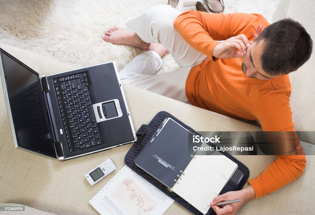 Trabalhar em casa - Foto de stock de Adulto royalty-free