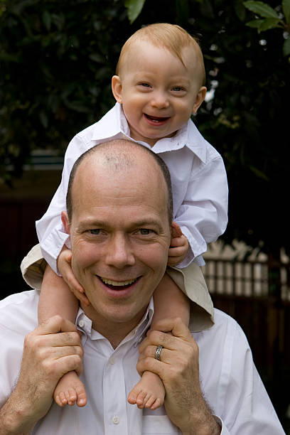 Happy Father & Son stock photo