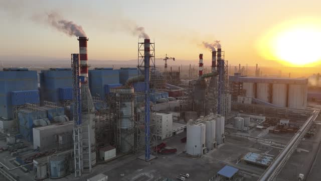 Aerial Perspective: Drone’s Exploration of Chimneys in a Chemical Plant