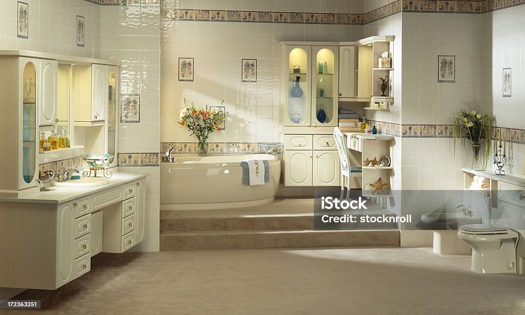 Luxurious master bathroom interior Image of luxurious master bathroom interior Architecture Stock Photo