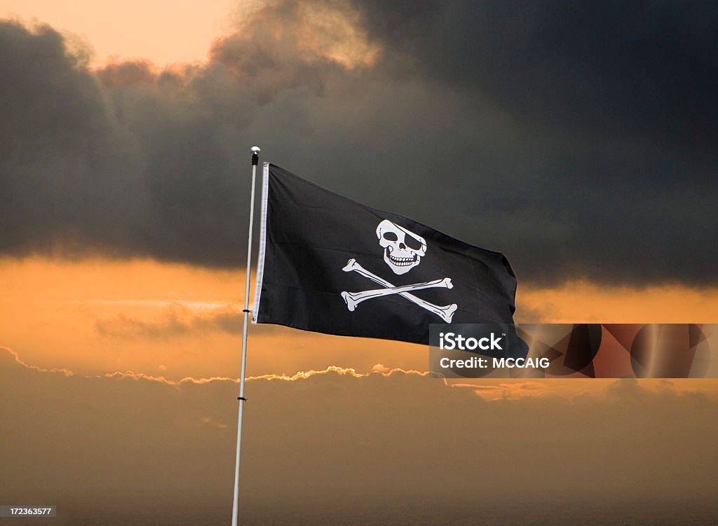Piratenflagge - Lizenzfrei Seeräuber Stock-Foto