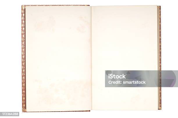 Old Book Showing Two Blank Pages Series Stock Photo - Download Image Now - Aging Process, Antique, Blank