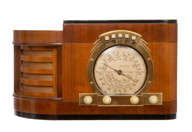 istock Radio, Classic Table Top Retro Style On White Background 172364341