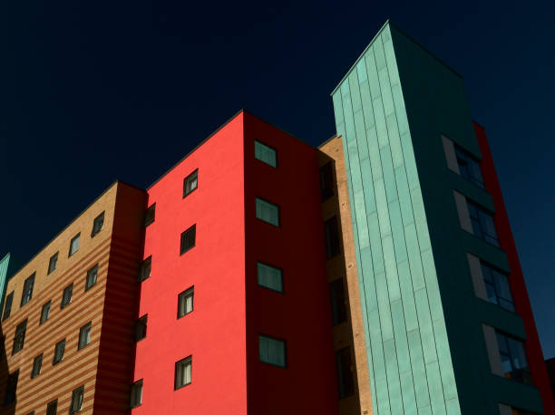 Apartamento Multicolored Bloco - fotografia de stock