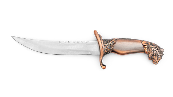 Knife with clipping path.