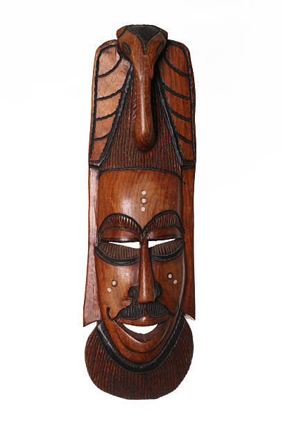 istock Wood mask Isolated on White Background 172364686
