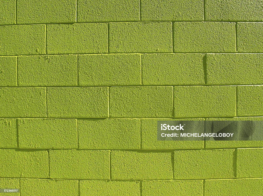 Fondo de pared de neón verde - Foto de stock de Bloque - Bloque de hormigón libre de derechos